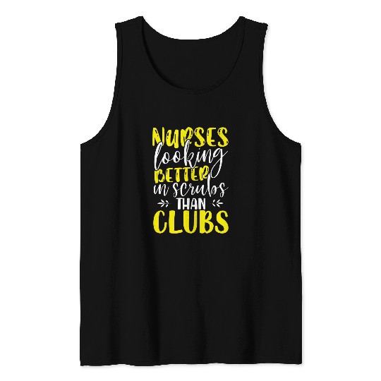 Nursing Student School Scrubs No clubs Tank Tops