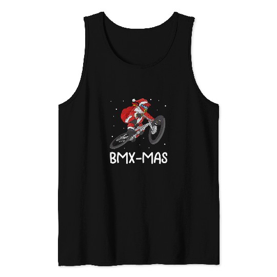 BMxmass Mountain Bike Santa Claus MTB BMX Christmas Tank Tops