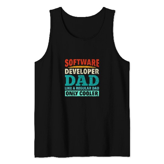 Software Developer Dad Computer Programmer Coding 2 Tank Tops