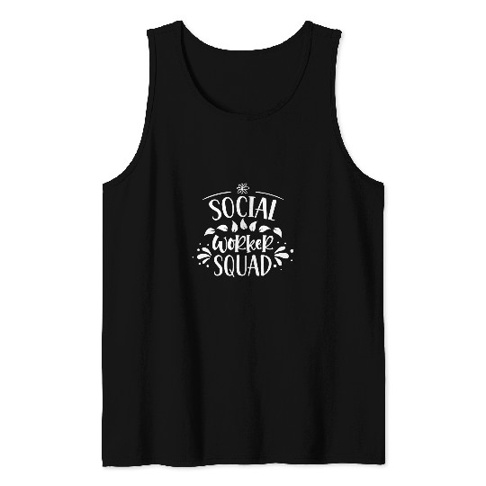 Social Worker Squad Job Graduation Work Tank Tops