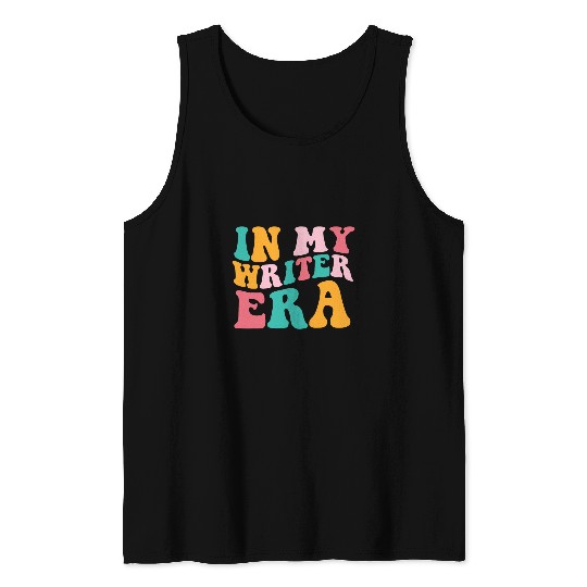 In My Writer Era Groovy Book Writer Tank Tops