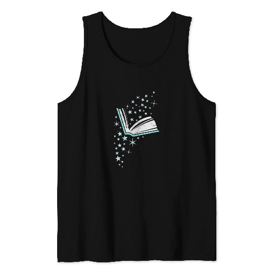Magic Book Literary Writing Geeky Writer Reading tee Tank Tops