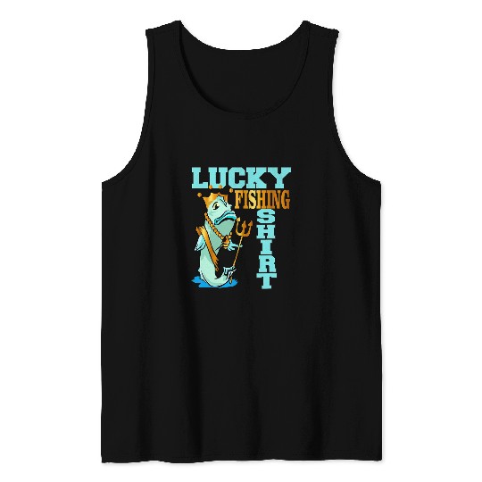 Lucky Fishing Reel Hook Adventure Trout Outdoor Rod Tank Tops