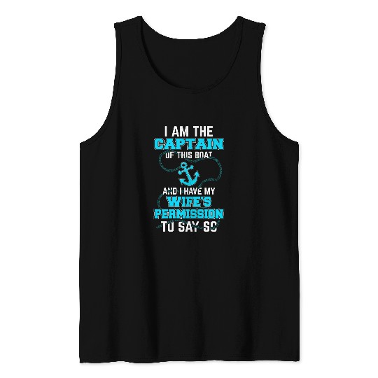 Boat Captain Husband Wife Gifts Sailing Couples Gifts Tank Tops