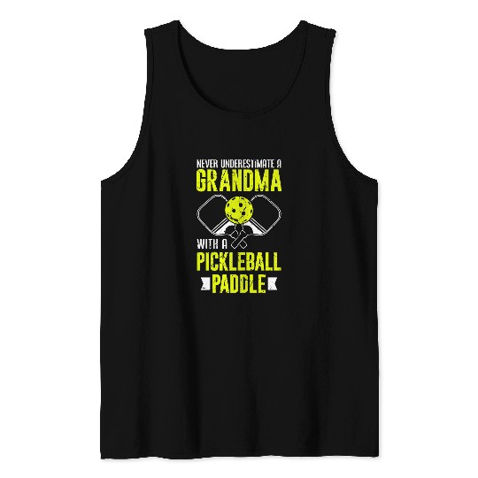 Funny Pickleball Grandma Graphic for Women Pickleball Player Tank Tops