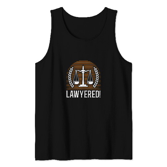 Young Lawyer Attorney Law Lawyered Tank Tops