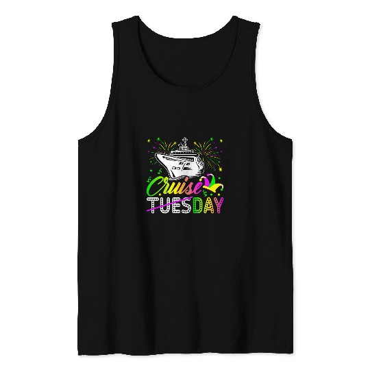 Cruiseday Mardi Gras Celebrations Parade Boat Fat Tuesday 8 Tank Tops
