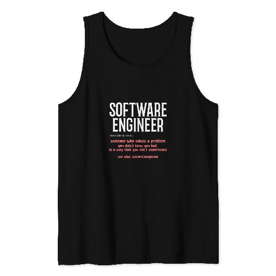 Software Engineer Definition Computer Programmer Developer Tank Tops