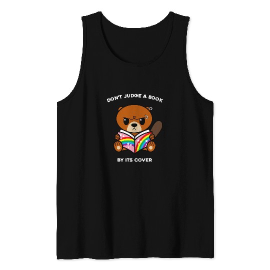 Dont Judge A Book By Its Cover Reading Nerd Otter Tank Tops
