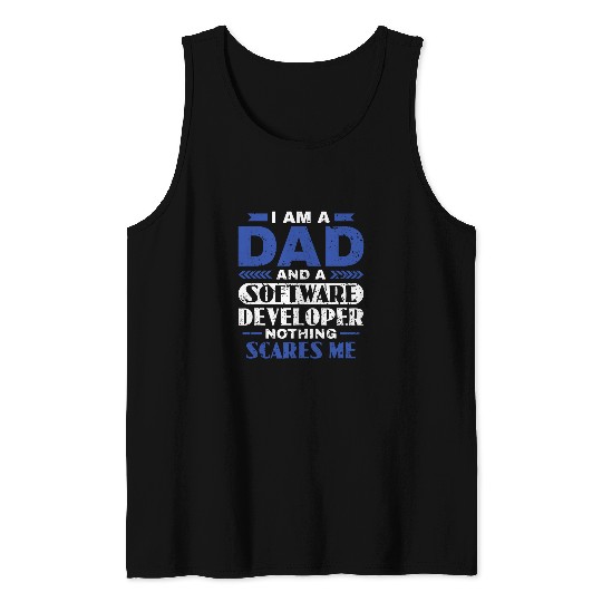 Software Developer Dad Computer Programmer Coding 1 Tank Tops
