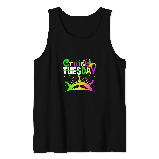 Cruiseday Mardi Gras Celebrations Parade Boat Fat Tuesday 9 Tank Tops