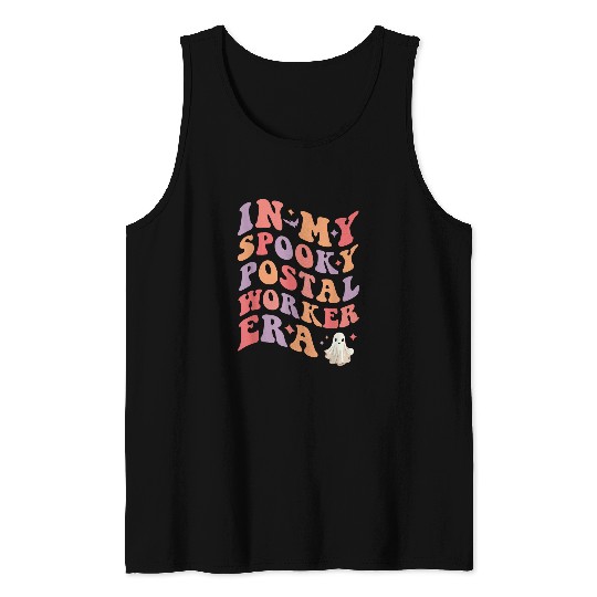 In My Spooky Postal Worker Era Halloween Funny Postal Worker Tank Tops