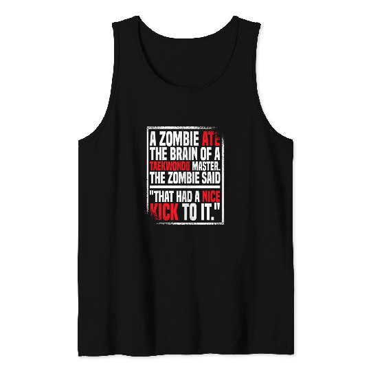 Taekwondo Funny Zombie Martial Arts Fighter Taekwondo Mom Tank Tops