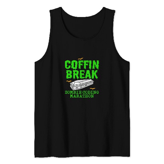 Halloween Programmer Coder Software Web Developer Coding 3 Tank Tops