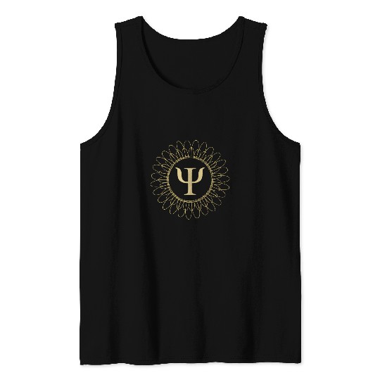 Womens Psychology Logo Psychologist Student Teacher Researcher Tank Tops