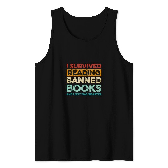 I Survived Reading Banned Books Book Lover Bookaholic 18 Tank Tops