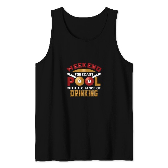 mens weekend ecast play billiards drinking beer Tank Tops