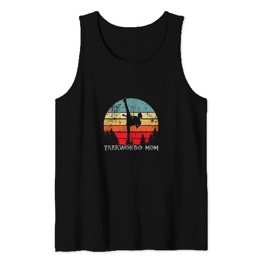 Taekwondo Mom Female Daughter Tank Tops