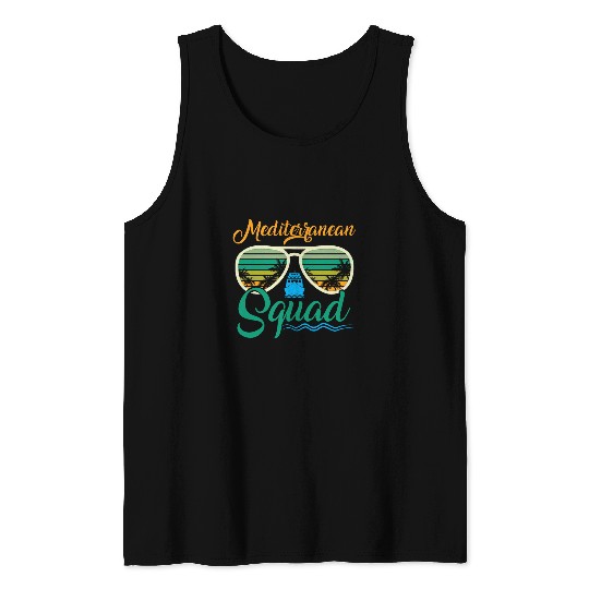 Mediterranean Squad Cruise Ship Trip Cruising Boat Souvenir Tank Tops