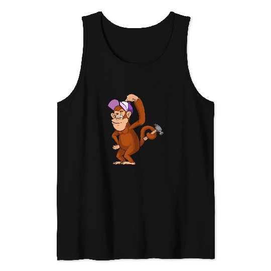 Something Went Wrong Support Monkey Support Worker Tank Tops