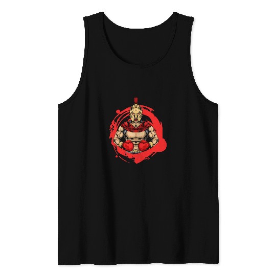 Spartan Boxer Martial Arts Fighter ancient greek style Tank Tops