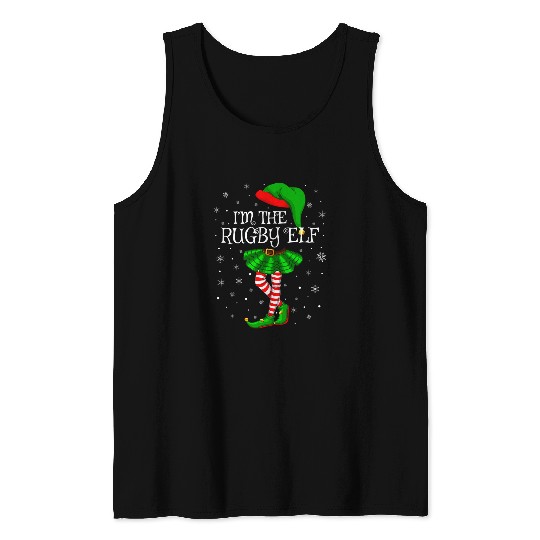 Matching Family Group Im The Rugby Elf Christmas Tank Tops