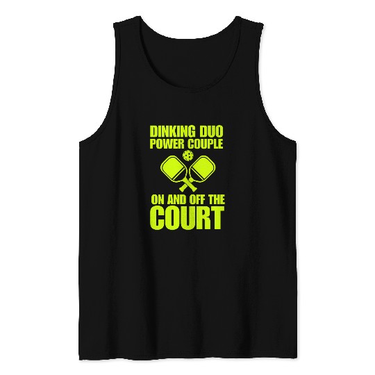 Cute Funny Pickleball Couple Matching Boyfriend Girlfriend Tank Tops
