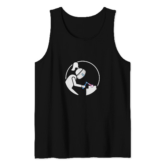 Welding Welder Woman Ironworker Metal Worker Ironworking Tank Tops