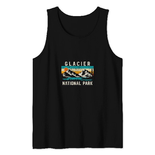 Glacier National Park Montana Hiking Trip Nature Outdoor Tank Tops