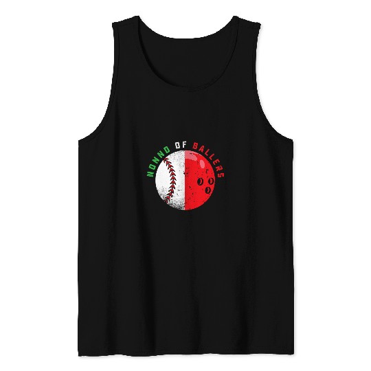 Italian Grandpa Nonno Baseball Bowler Grandson Granddaughter Tank Tops