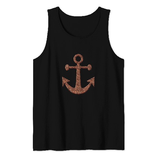 Boat ship Anchor Coffee Beans Tank Tops