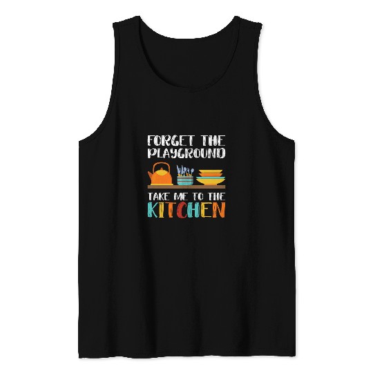 Take me to the kitchen Lunch Lady Crew Cafeteria Worker Tank Tops