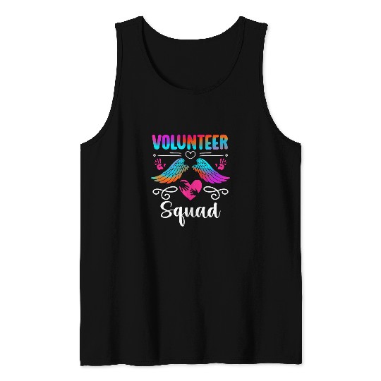 Volunteer Squad Voluntary Worker Crew Volunteering Team Tank Tops