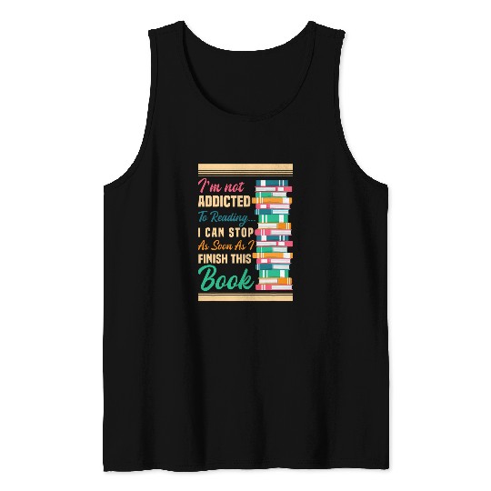 Reading Book Lover Library Bookworm Librarian Reader Books 1 Tank Tops