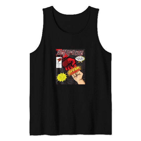 Mens Fathers Day bests Dad Ever Comic Book Cover Themed Funny Tank Tops