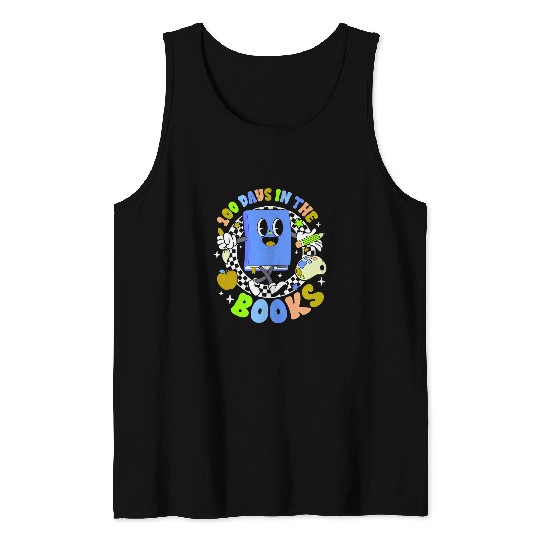 100 Days in the Books Book Lover English Reading Teacher 3 Tank Tops