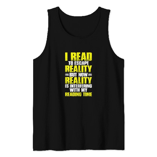 Reading Book Lover Mom Reality Interfering my Reading Time Tank Tops