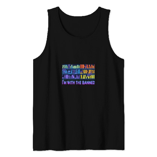 Im with The Banned Books Cats Read Banned Books Lovers Tank Tops