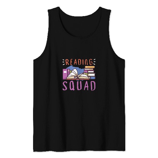 Book Reader Reading Literature Bookworm 9 Tank Tops