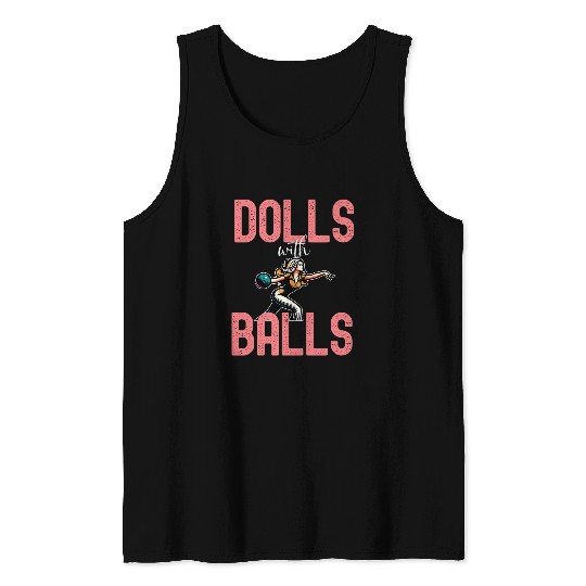 Dolls With Balls Adult Sexy Team Bowling Women Tank Tops