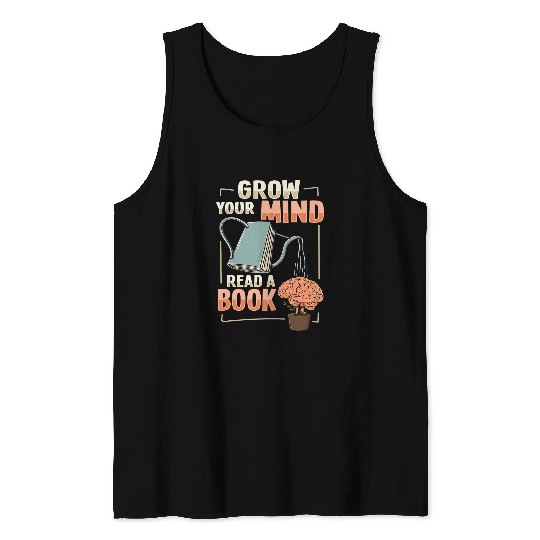 Reading Book Nerd Designs for a Librarian and Book Reader Tank Tops