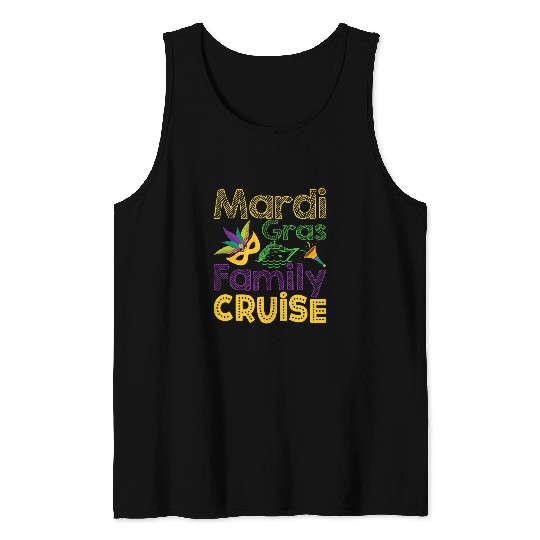 Cute Mardi Gras Family Cruise Vacation on Boat Couple Tank Tops