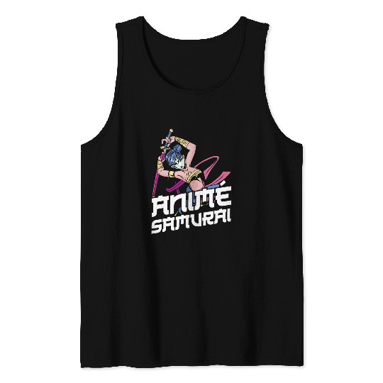Anime Samurai Kawaii Japanese Japan Otaku Cosplay Manga Tank Tops