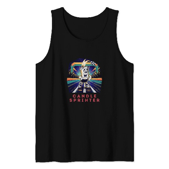CANDLE SPRINTER Running Bold Tank Tops