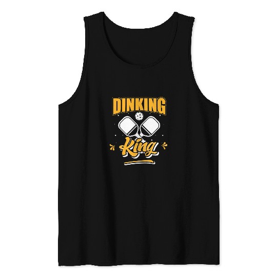 Mens Dinking King Male Pickleball Player Tank Tops
