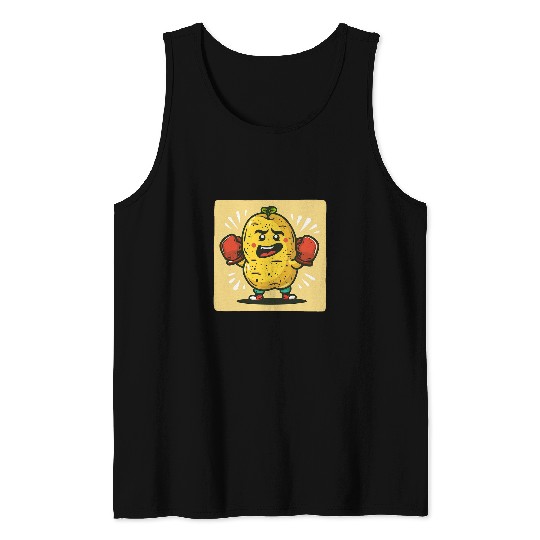 Sports potato with punching mitts for Boxer and Athletes Tank Tops