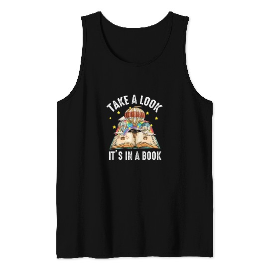 Take A Look Its In A Book Rainbow Reading 2 Tank Tops