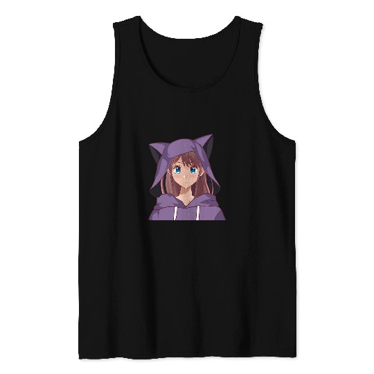 Cat Feline Jacket Kawaii Senpai Manga Japanese Cosplay Anime Tank Tops