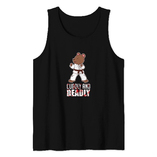 Teddy Bear Martial Arts Taekwondo Karate Lover Tank Tops