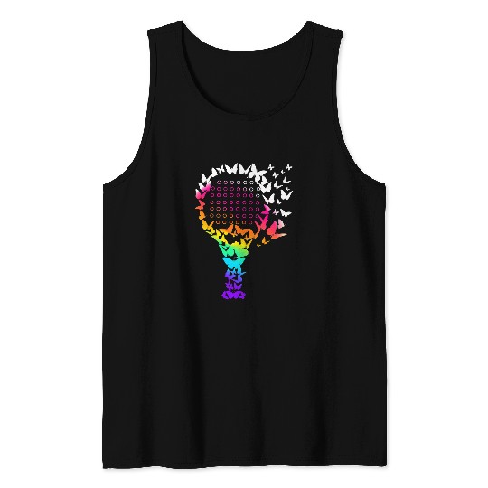 Padel Racket Butterflies Tank Tops